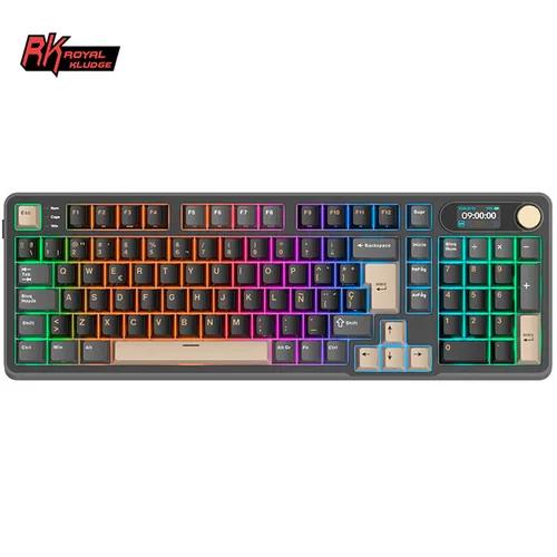 Royal Kludge RKS98 ISO-ES Hot-Swappable Switch Beige Wireless Phantom