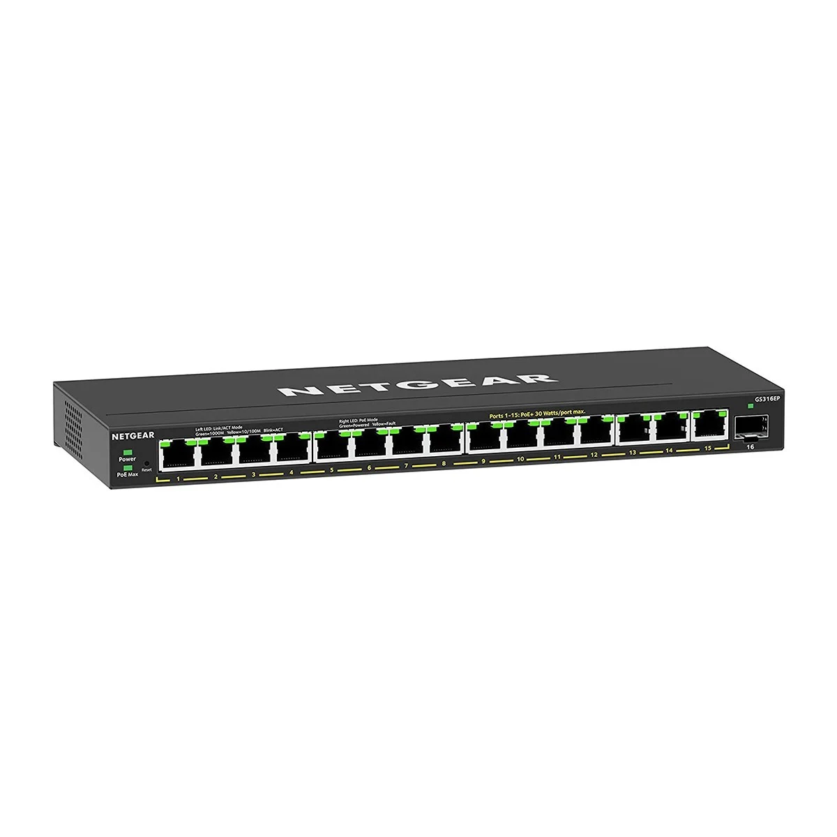 NETGEAR GS316EP-100PES switch Gestionado Gigabit GS316EP-100PES