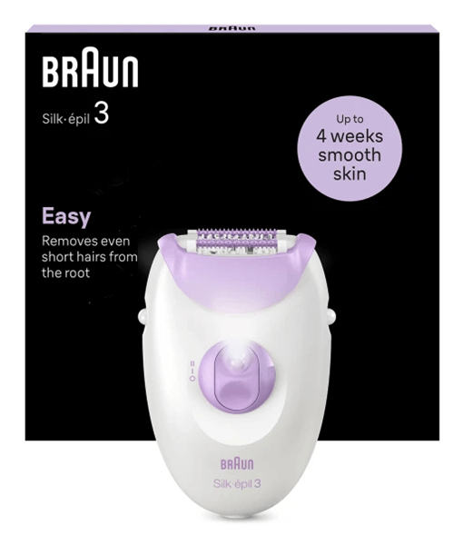 DEPILADORA ELECTRICA BRAUN SILK-EPIL 3 SE3-000 RODILLO MASAJE LUZ SMARTLIGHT