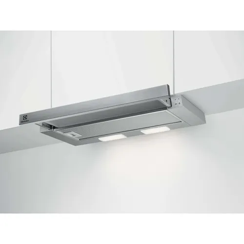 Campana telescópica - Electrolux LFP226S, 3 velocidades, 330 m³/h, 60 cm, LedLights, Inox