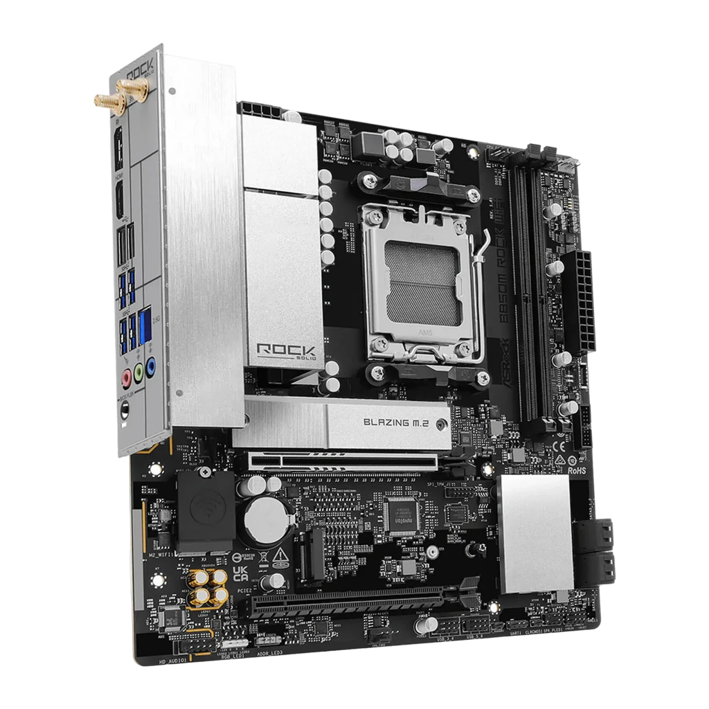 Placa base ASRock B850M Rock WiFi AM5 B850 DDR5 Micro ATX WiFi 6E