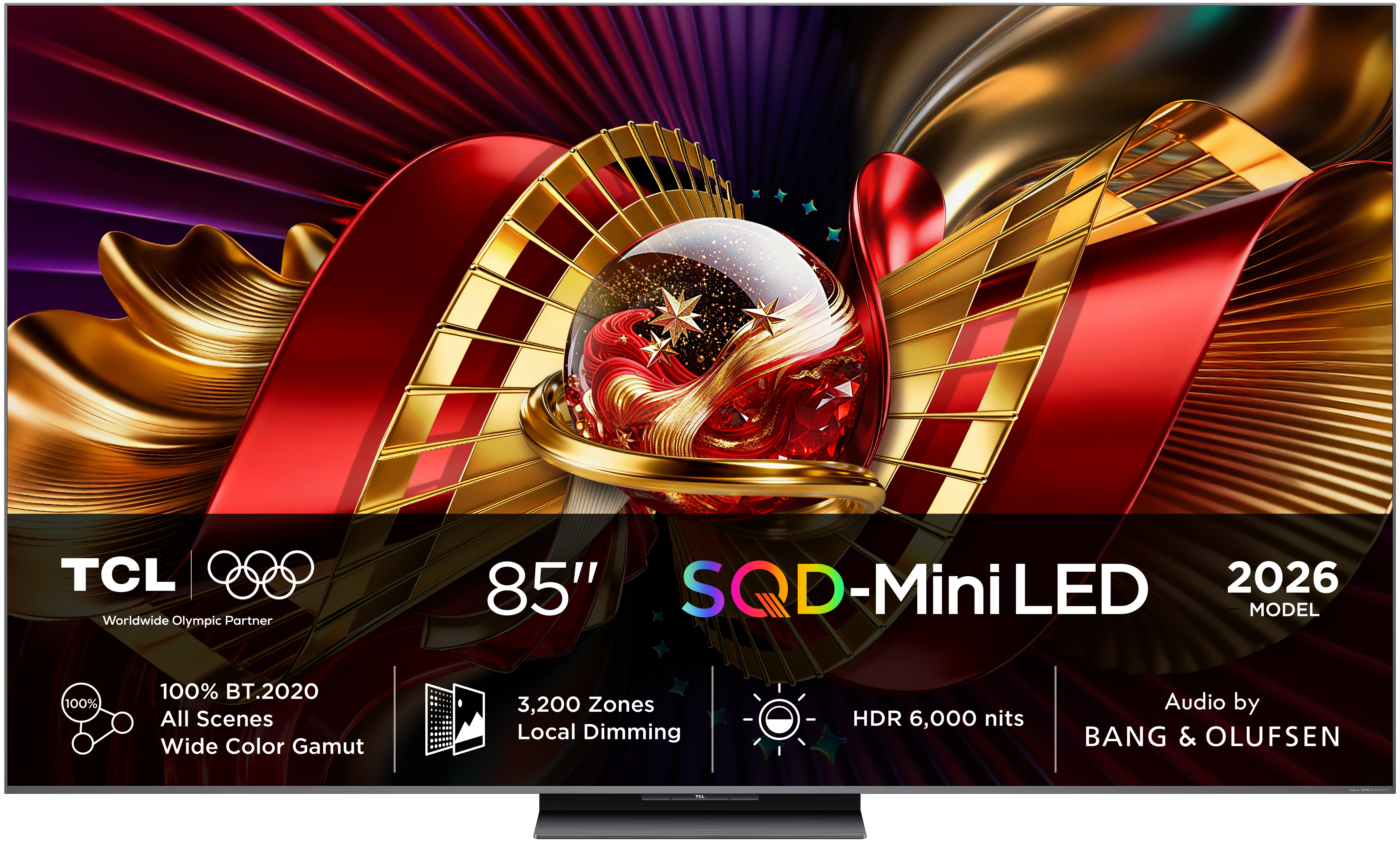 TV SQD-Mini LED 85" - TCL 85C8L, UHD 4K, MT9655, Smart TV, DVB-T2, Negro