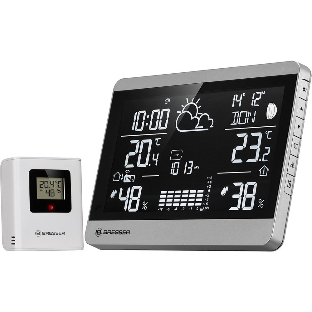 Bresser - Estación Meteorológica Inalámbrica Bresser con medición de datos precisos, con pantalla elegante y simple.