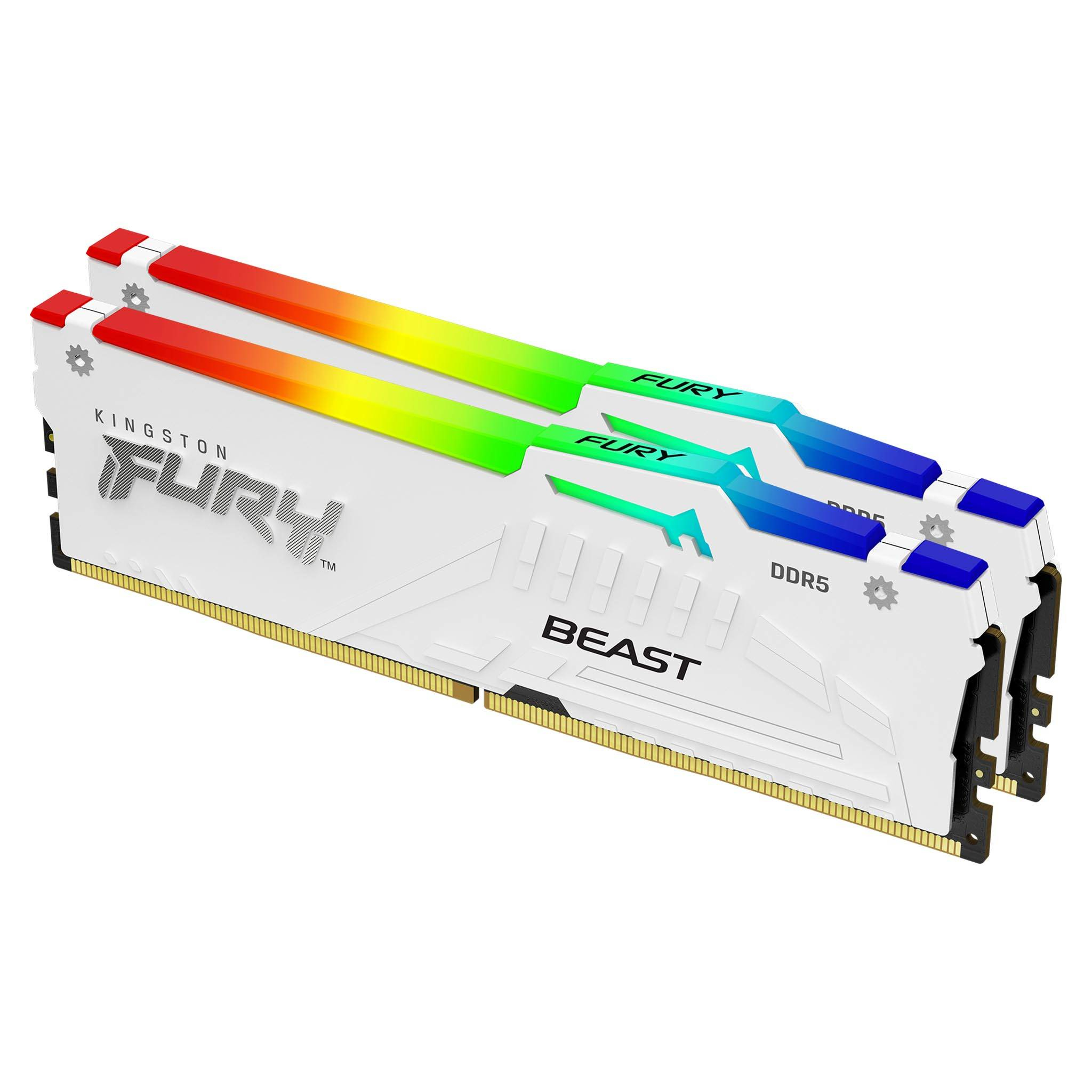 Kingston Fury Beast RGB 32GB 2x16GB 5600M Hz CL36 EXPO-XMP Blanco