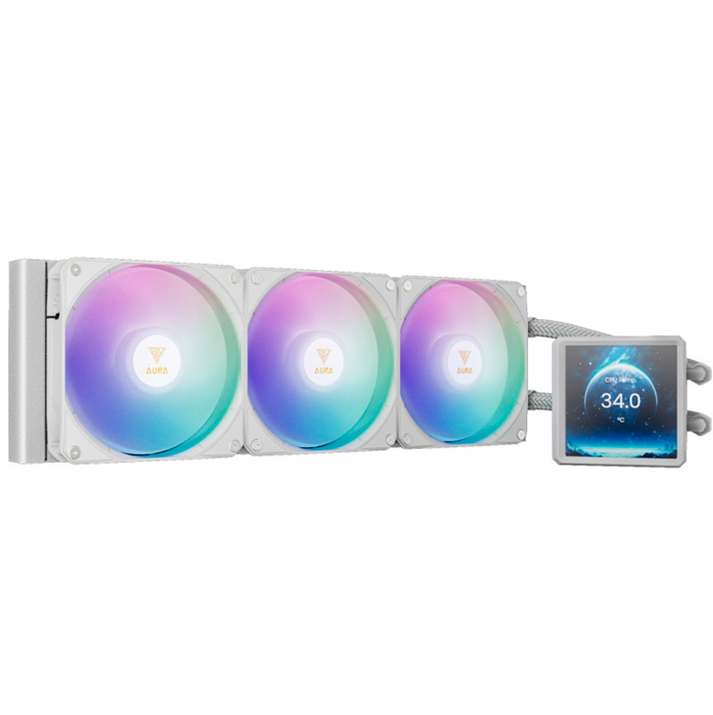 Gamdias Aura GL360 LCD ARGB Blanco