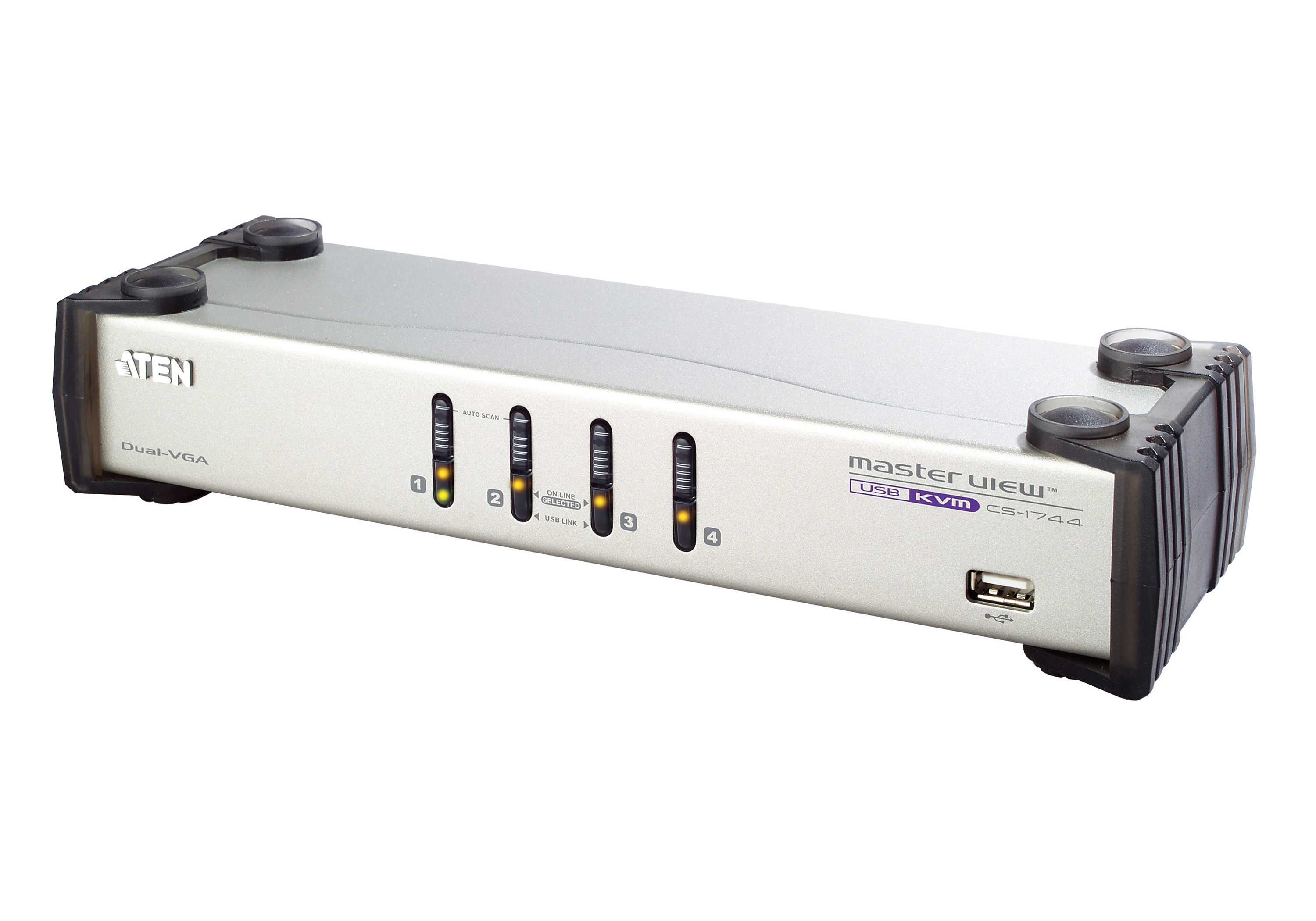 ATEN CS1744 interruptor KVM Blanco CS1744C-AT