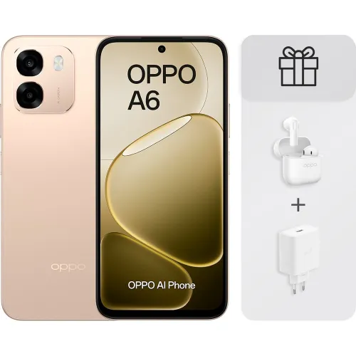 Oppo - Móvil Oppo A6 6,75" Snapdragon 685 + Auriculares Oppo Enco Buds3 + Cargador 45W.