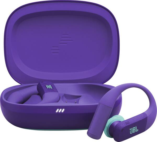 Auriculares deportivos - JBL Endurance Peak 4, Intraurales, Bluetooth, 48h Autonomía, 6 Micrófonos, Cancelación de Ruido Adaptativa, Morado