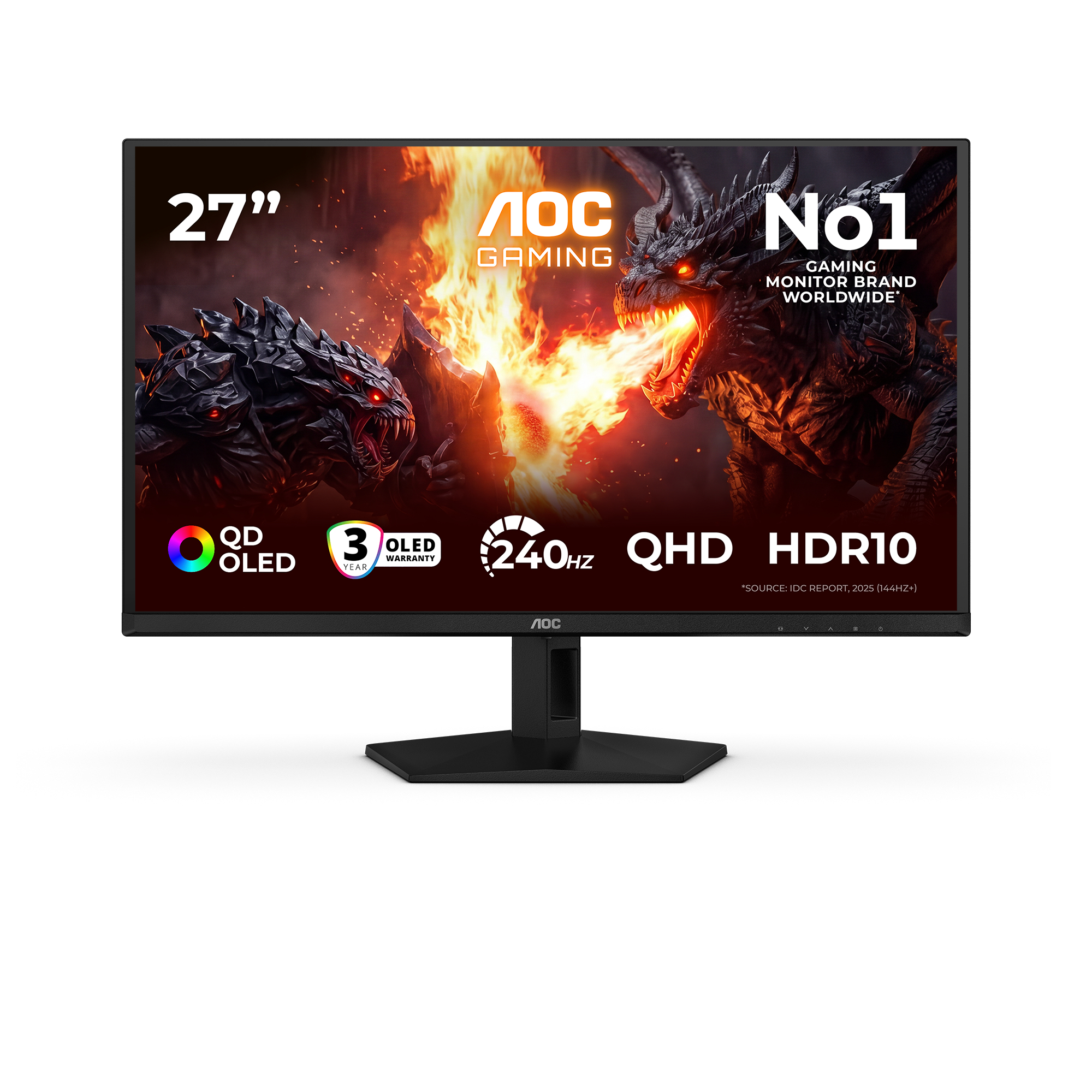 Monitor AOC Q27G41ZDF 26.5" QD-OLED OLED Quad HD HDMI