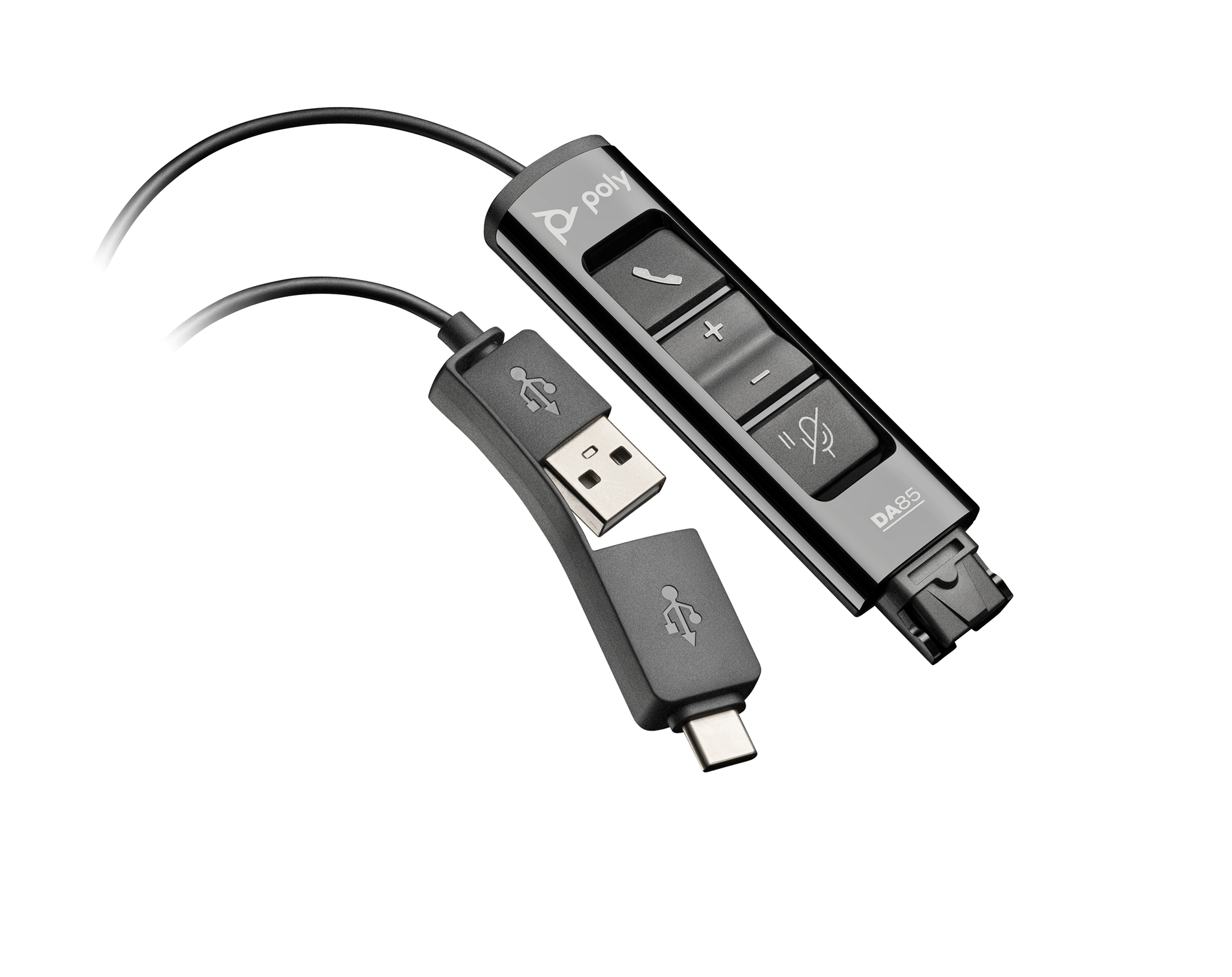 POLY DA85 USB TO QD BLK ADPTR TAA