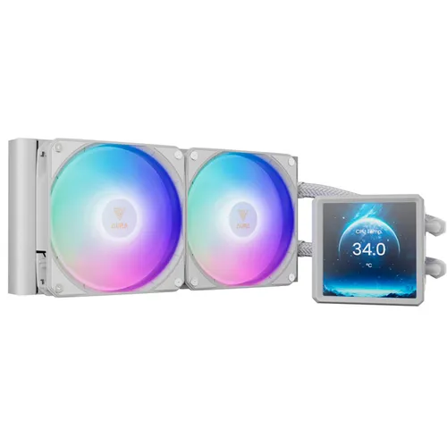 Gamdias Aura GL240 LCD ARGB Blanco