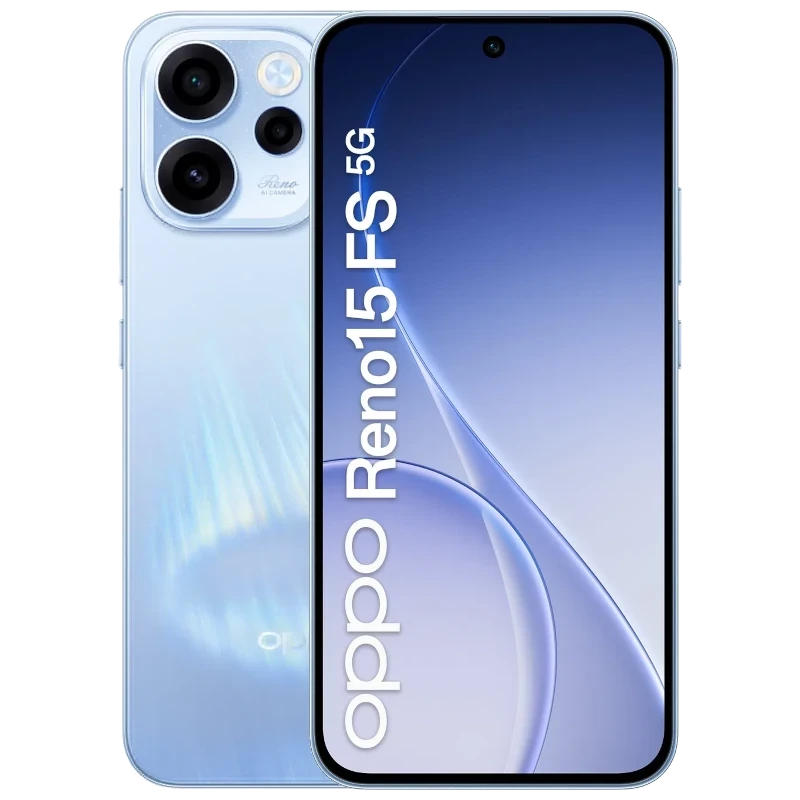 Oppo Reno15 FS 5G 512GB Aurora Azul Pantalla FullHD+ 8GB de RAM Qualcomm Snapdragon 6 Gen 1