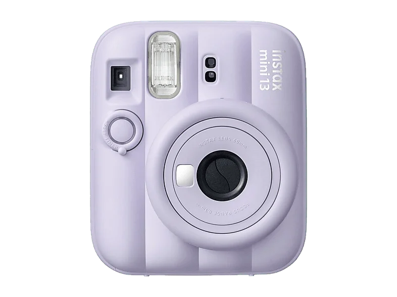 Cámara instantánea - Fujifilm Instax Mini 13, 86 mm x 54 mm, Flash Automático, Espejo para selfie, Morado