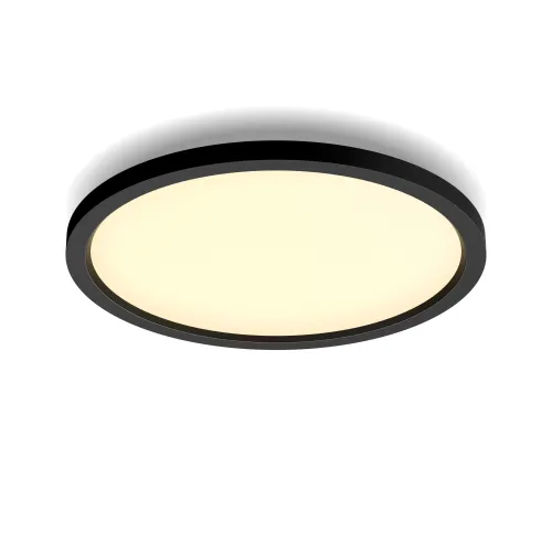 Philips Hue Luz De Plafón Panel Redondo Aurelle Negro