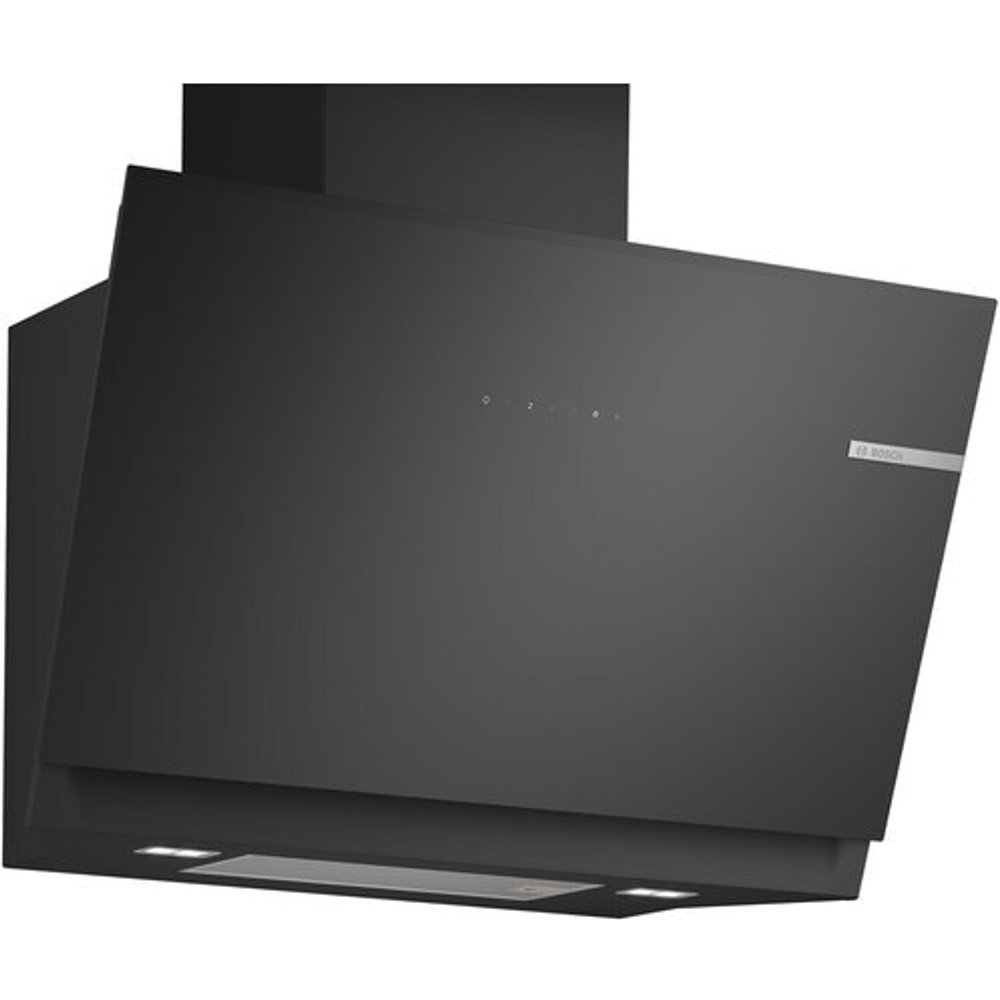 Campana decorativa - Bosch DWK81AN60, Serie 6, 4 velocidades, 432 m³/h, Home Connect, Conexión Placa Campana, 79 cm, Cristal negro