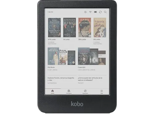 eBook - Kobo Clara Colour, Pantalla Táctil Color E-Ink Kaleido™ 3 de 6”, 16GB, Comfortlight PRO, IPX8, color, Negro