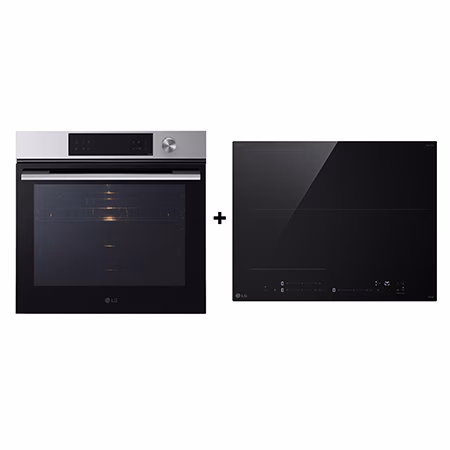 Oferta set: Horno LG Instaview 76 litros A+ Freidora de Aire y Placa de indución 59cm Flex + zona 28 cm - WSCB7512.SET