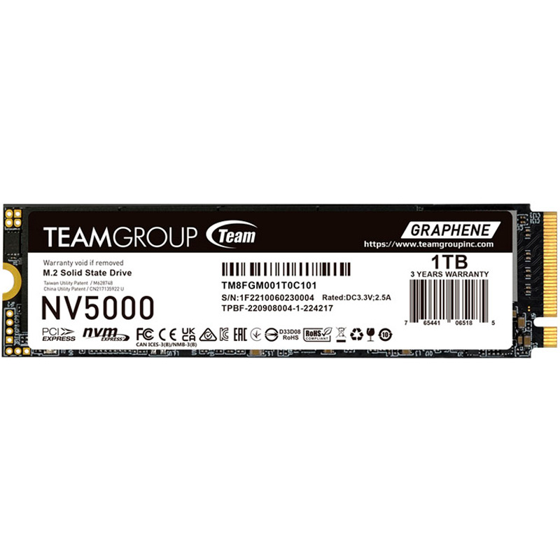 Team Group NV5000 1TB PC Ie Gen4 x4 NV Me SSD