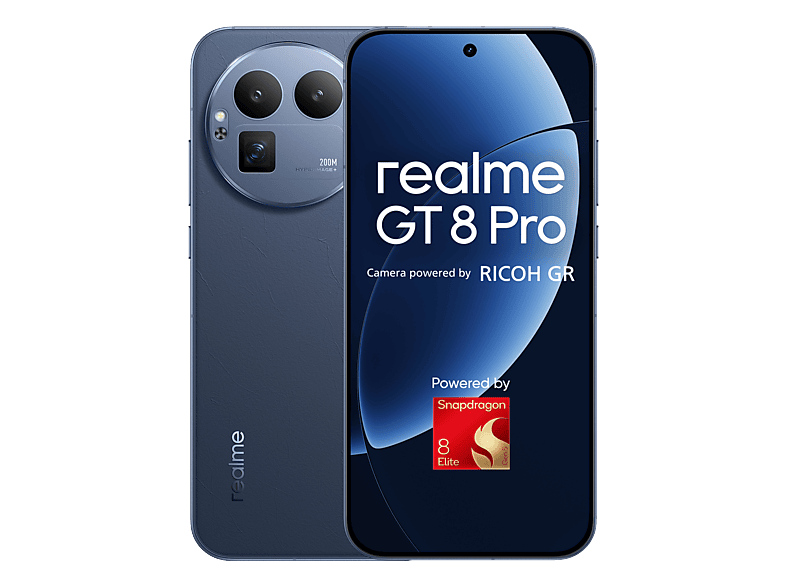 realme GT8 Pro, Azul, 512GB, 16GB RAM, 6.79" AMOLED 144Hz, Cámara RICOH GR, Snapdragon 8 Elite Gen 5, 7000 mAh + 120W carga rápida