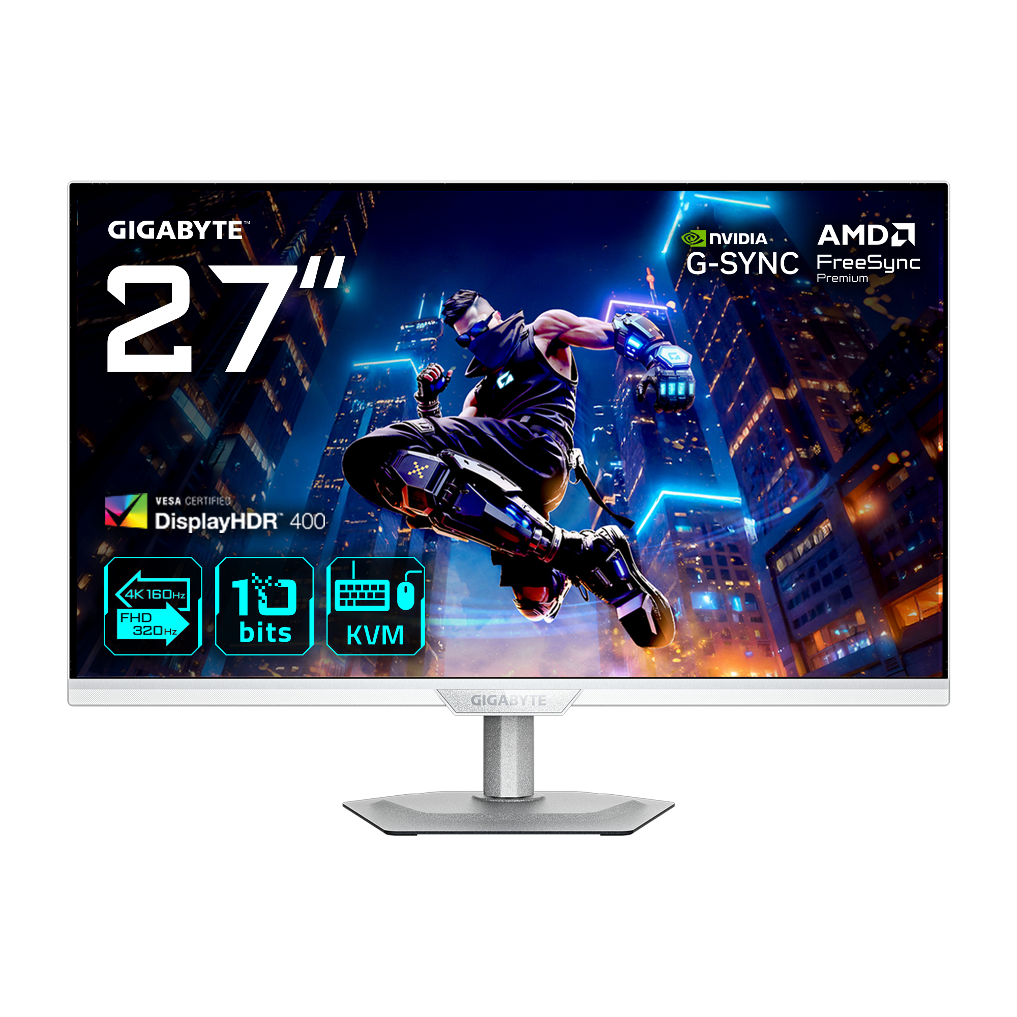 Gigabyte M27UP ICE 27" UHD 4K SS-IPS Dual Mode 160/320Hz 1ms HDR FreeSync/G-Sync