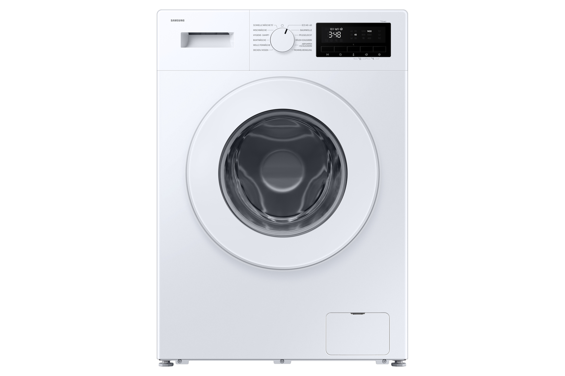 Lavadora carga frontal - Samsung WW90FG3M05TWEC, 9 kg, 1400 rpm, 12 programas, Blanco