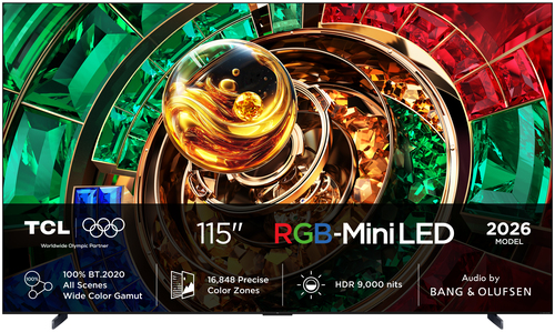 TV RGB Mini LED 115" - TCL 115RM9L, UHD 4K, AiPQ Pro Processor, Smart con Google TV, 144 Hz, Negro