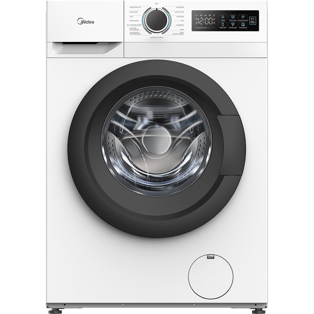 Midea - Lavadora carga superior Midea 8 kg - 1200 rpm, Health guard - MF110W70B-W-ES.