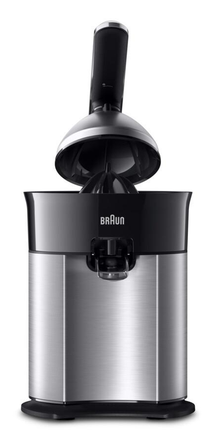 Exprimidor - Braun eléctrico CitrusQuick 7 CJ7050 BK, 160W de potencia, Acero inoxidable, Negro