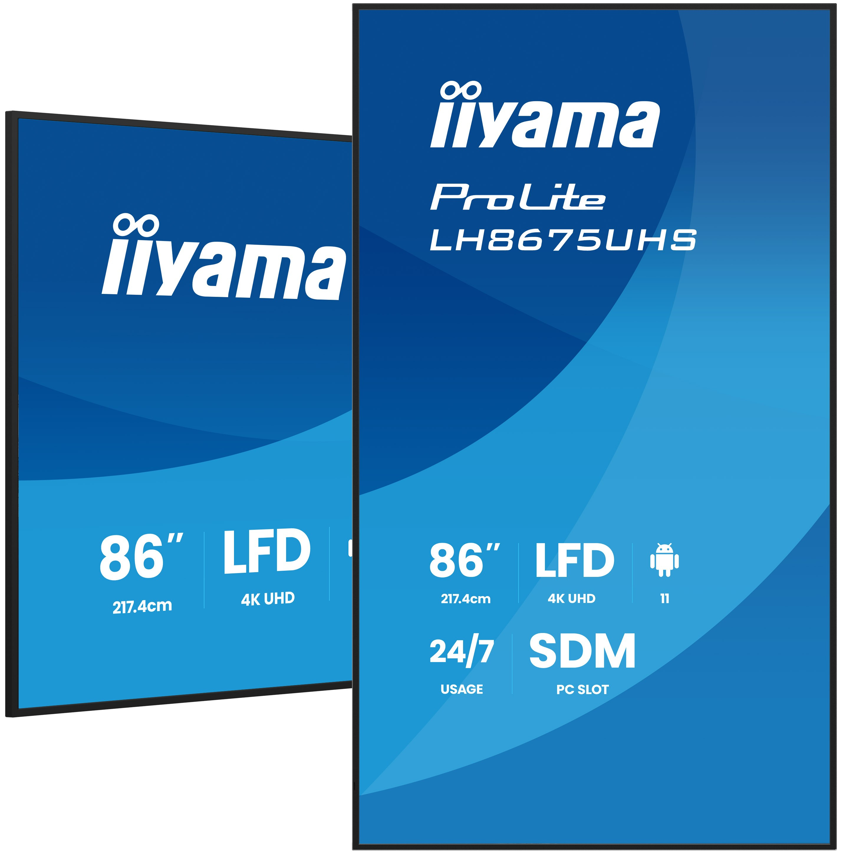 iiyama LH8675UHS-B2AG 86" 3840x2160 UHD panel IPS Haze LH8675UHS-B2AG