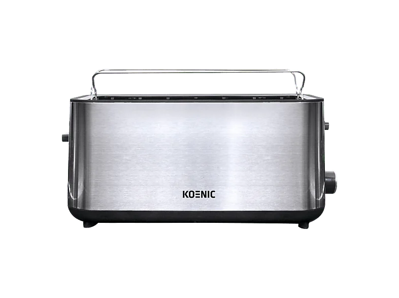 Tostadora - KOENIC KTO 4325 M, 1470 W, 2 ranuras, 4 rebanadas, 7 niveles tostado, Acero inoxidable