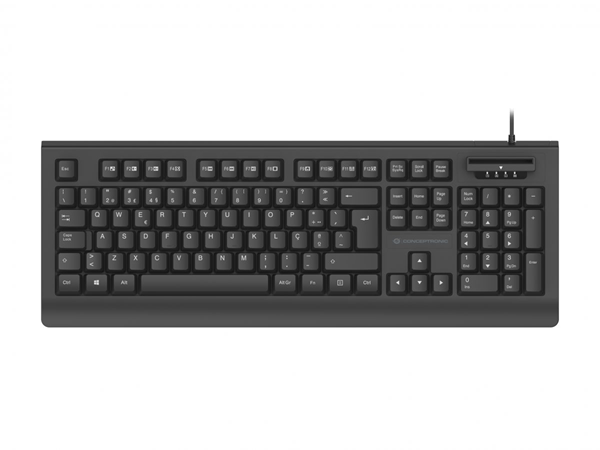 Conceptronic KAYNE01ES USB Keyboard with Smart ID Card Reader Spanish layout