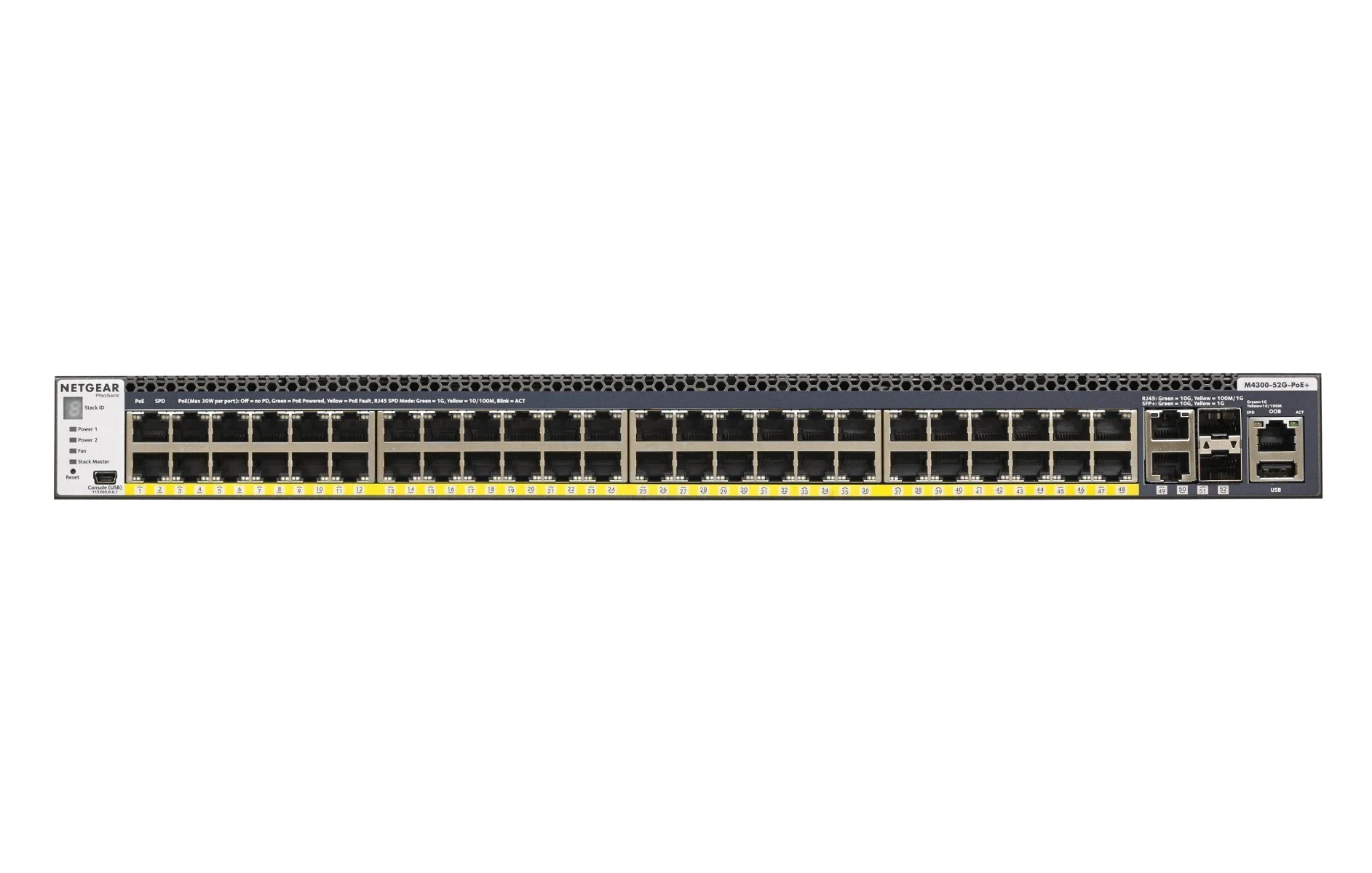 NETGEAR M4300-52G-PoE+ 1000W PSU Gestionado L2/L3/L4 GSM4352PB-100NES