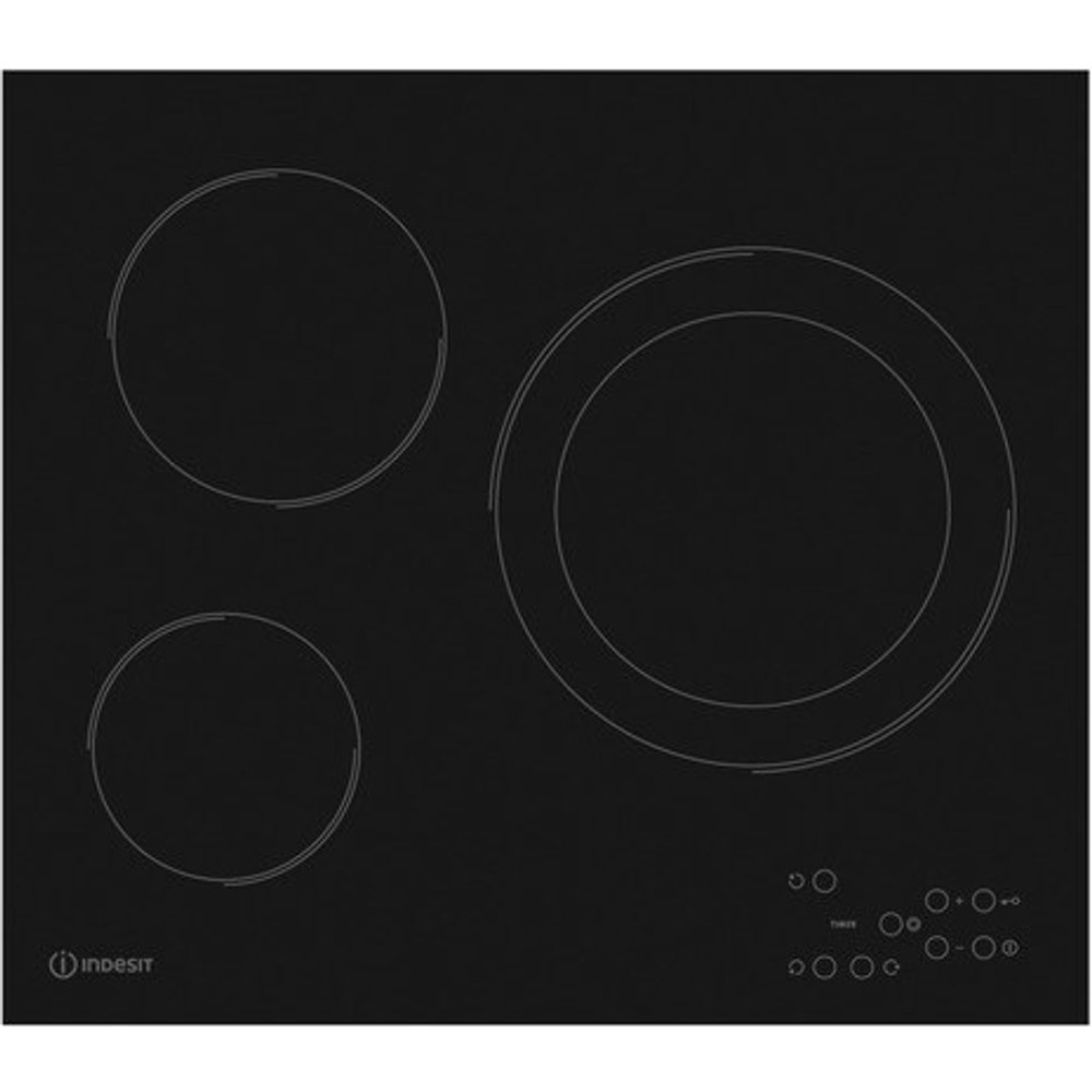 Indesit - Placa vitrocerámica Indesit 3 zonas de cocción - RI 360 C (ES).