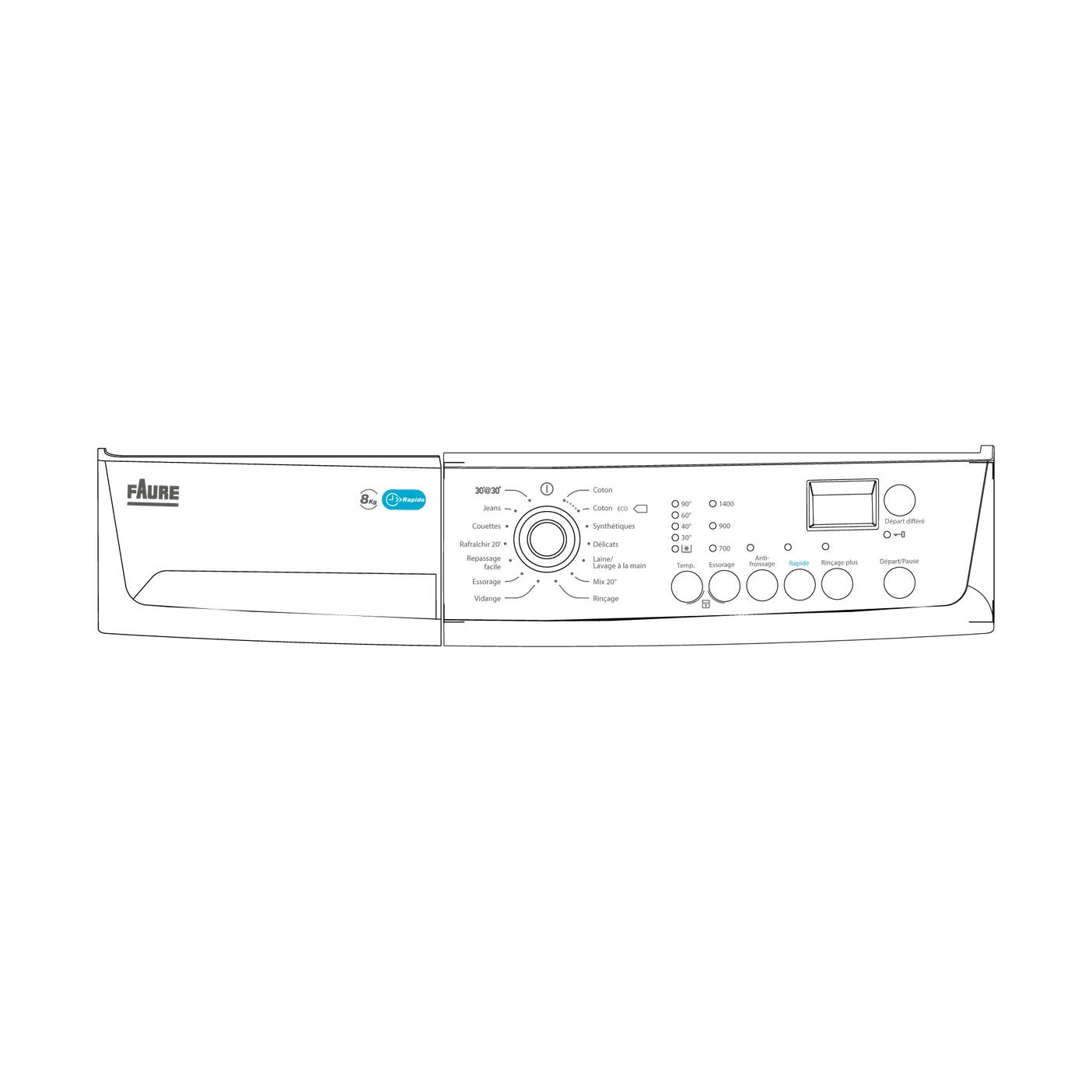Electrolux panel mandos,asa,Zanussi,ZWF81243W,ES,PT 140015423019