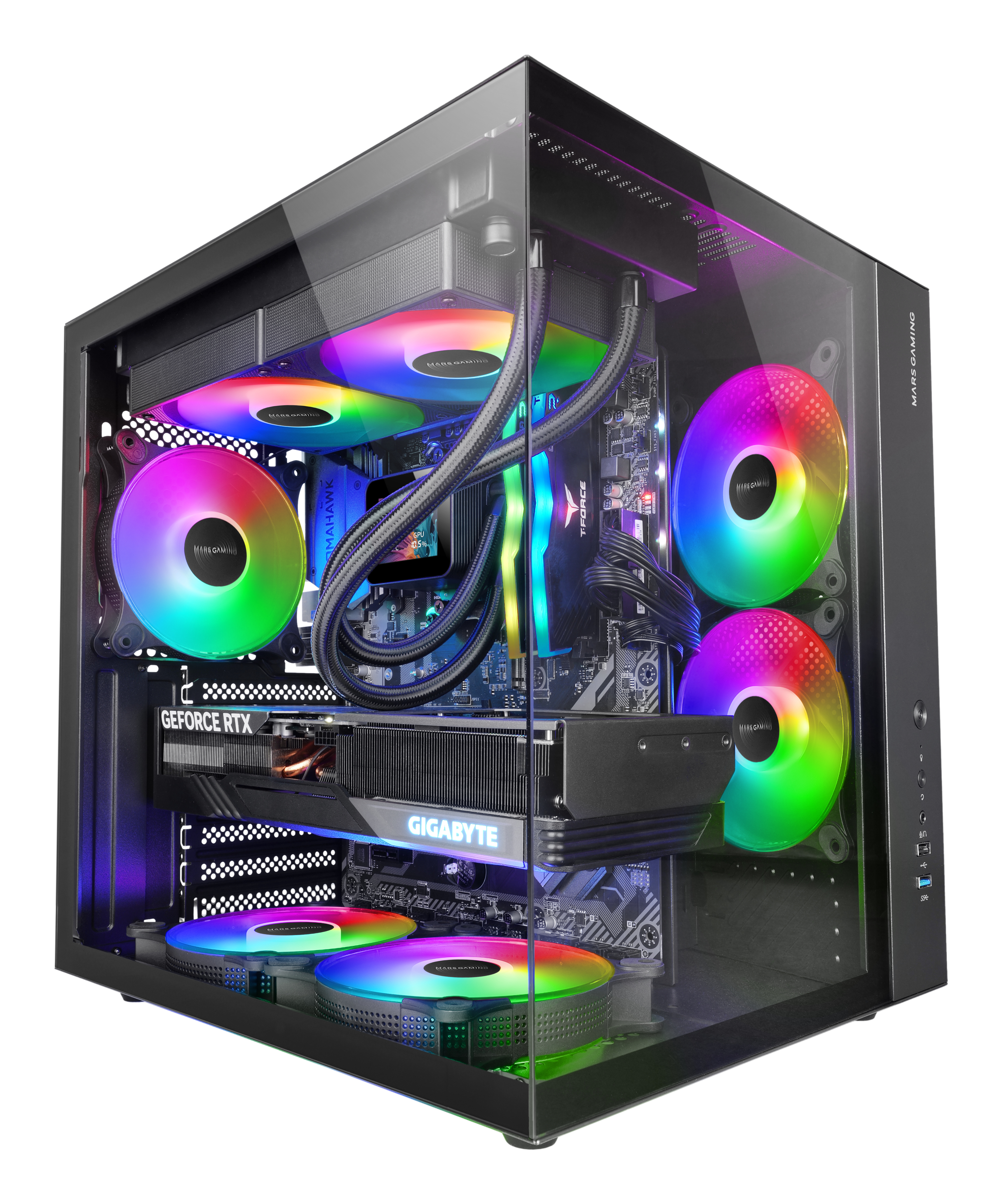 Caja MARS GAMING MCV-ONE RGB Negro