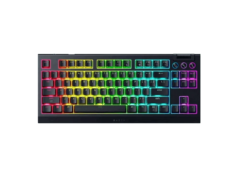 Teclado gaming - Razer BlackWidow V4 Tenkeyless HyperSpeed, Inalámbrica, 980h Autonomía, Iluminación RGB, Negro