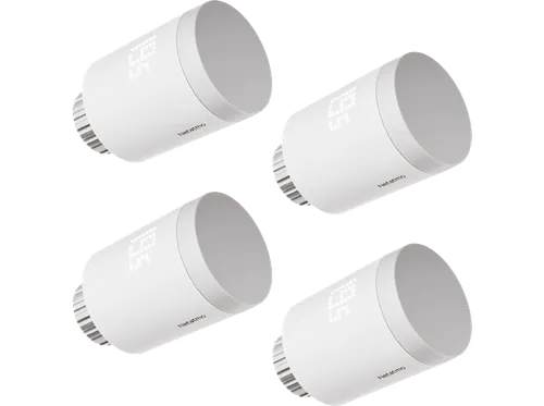 Válvula termostática - Netatmo NET0047, Pack 4, Compatibilidad con Matter, App Home + Control, Blanco