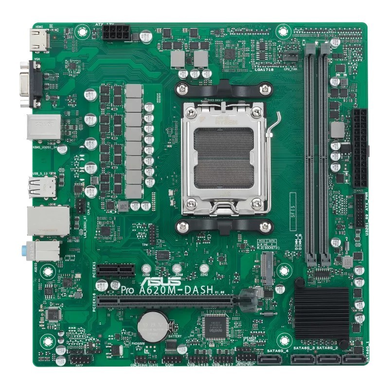 ASUS PRO A620M-DASH-CSM AMD A620 Zócalo AM5 micro ATX 90MB1GD0-M0EAYC