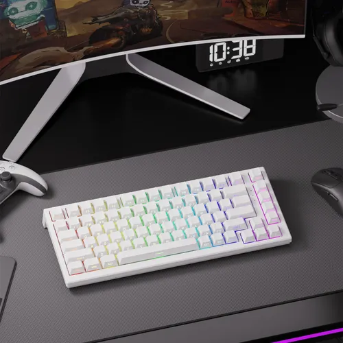 Teclado mecánico AKKO TAC75 HE Magnetic, blanco negro: imagen 2