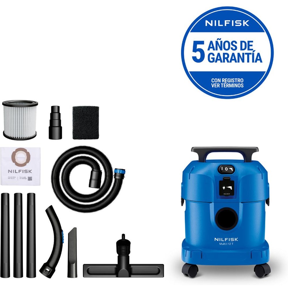 NILFISK - Aspirador multiusos agua y polvo Nilfisk Multi I 12L T.