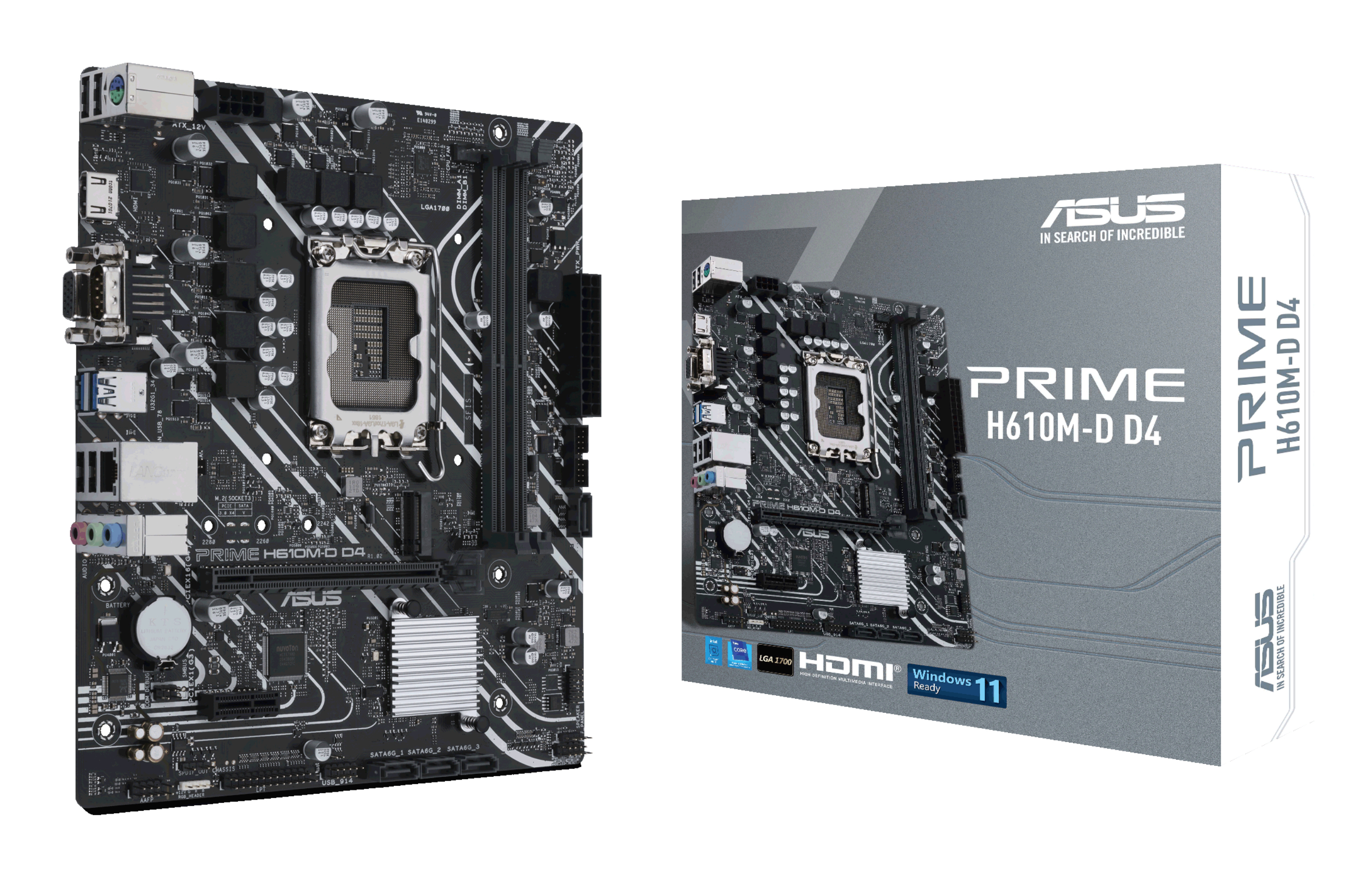 ASUS PRIME H610M-D D4 Intel H610 LGA 1700 micro ATX 90MB1A00-M0EAY0