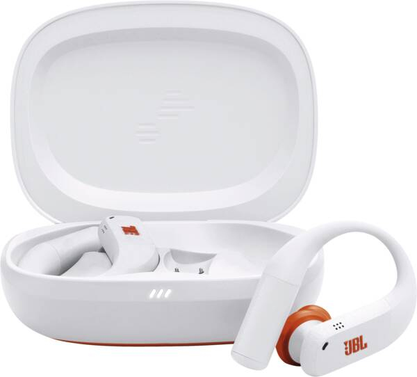 Auriculares deportivos - JBL Endurance Peak 4, Intraurales, Bluetooth, 48h Autonomía, 6 Micrófonos, Cancelación de Ruido Adaptativa, Blanco