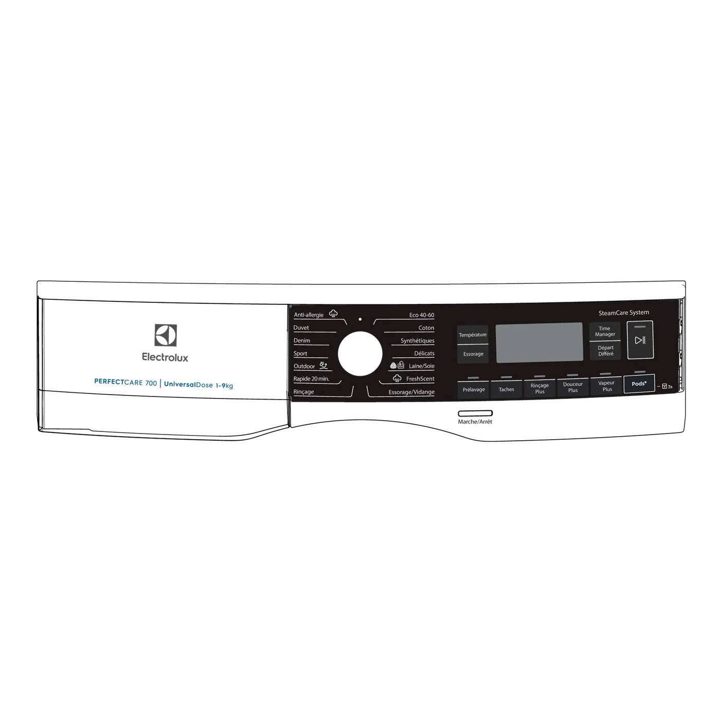 AEG panel mandos, blanco, Electrolux 140220002012