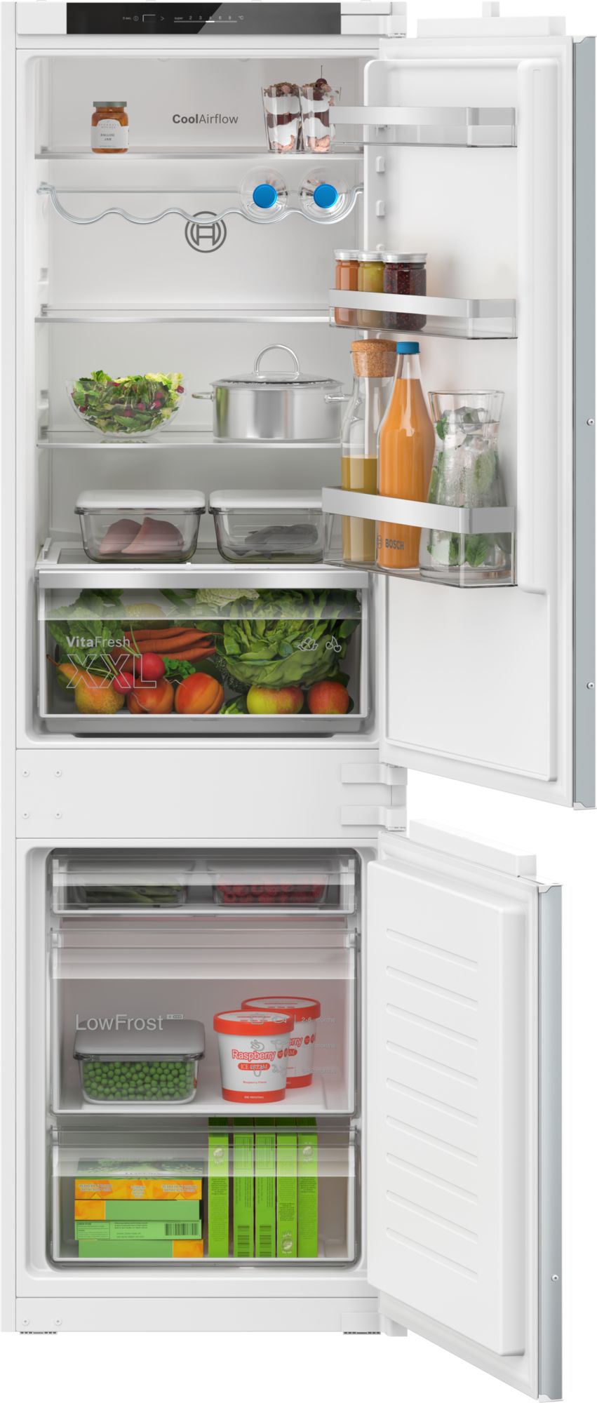 FRIGORIFICO COMBI INTEGRABLE BOSCH KIV86VSE0 SIN NOFROST E ALTO 177 CM ANCHO 54 CM