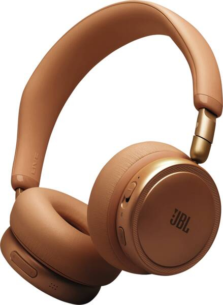 Auriculares inalámbricos - JBL LIVE 680 NC, Supraaurales, Bluetooth 6.0, Cancelación de ruido adaptativa 2.0, Sonido Espacial, 80h autonomía, Naranja