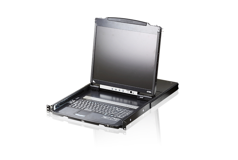 Aten KL1108VN-AXA-FG 8-Port Cat 5 Doble Rail 19" LCD KL1108VN-AXA-FG