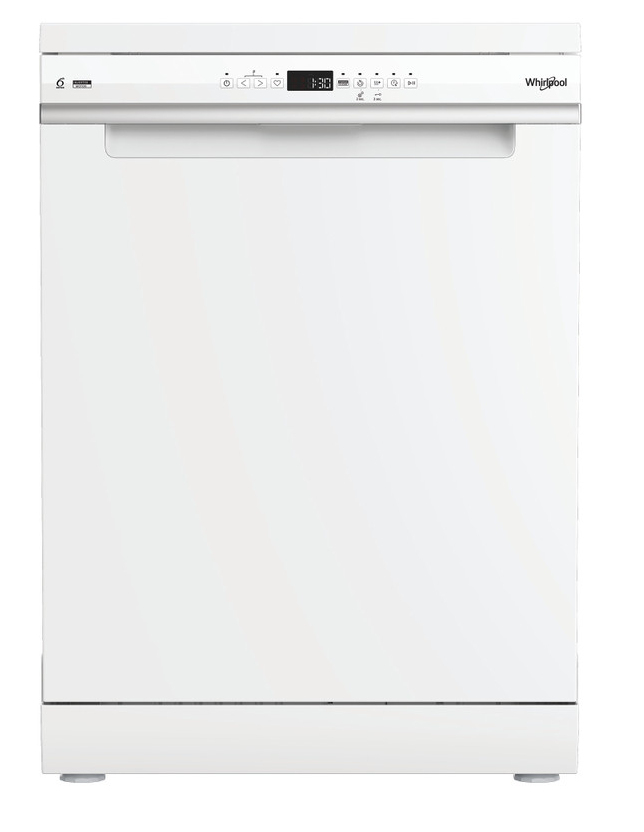 Lavavajillas - Whirlpool W8F HP51W, 15 servicios, 10 programas, 60 cm, MaxiSpace Tub, PowerClean Pro, Tecnología 6th Sense, Blanco
