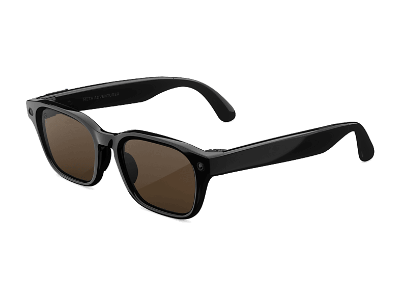 Gafas IA - Meta Adventurer, Lentes en marrón, Cámara 12 MP, Traducción tiempo real, Resolución 3K HD, +8h Batería, Classic Black