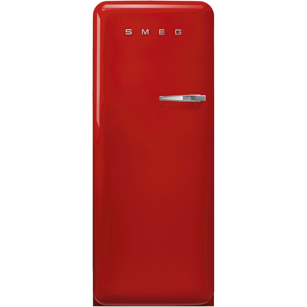 Smeg - Frigorífico 1 puerta Smeg, Compresor Inverter, 270 litros, Rojo, apertura a la izquierda - FAB28LRD6.