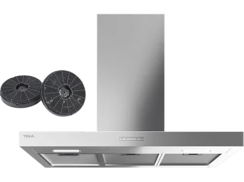 Campana decorativa - Teka DSF 96370 KCS IX, 4 velocidades, 650 m³/h, 89.8 cm, Acero inoxidable